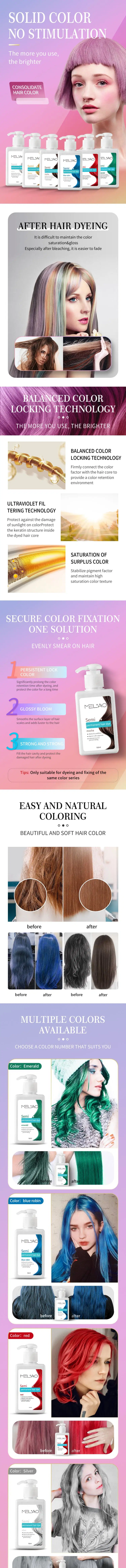 Online Wholesale Ready to Ship Korean Semi Permanent Hair Dye Hair Color Cream Hair Dye Professional Depositing Conditioner Cream