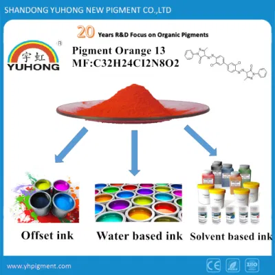  Una buena calidad y mejor precio 13 Solvent-Based pigmento anaranjado de tinta