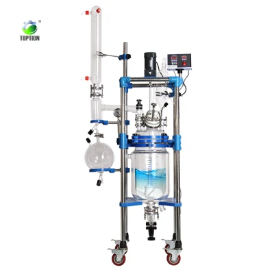 Reactor de vidrio de chaqueta química de laboratorio con homologación CE e ISO