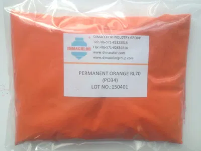 Pigmento opaco para el revestimiento de pintura naranja 34 impresión textil de tinta
