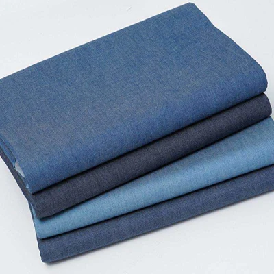 Camiseta de tela vaquera tejida de algodón fino de alta calidad para jeans Vestido y bolsas