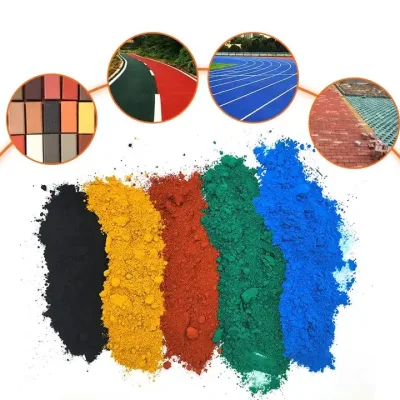 Pigmento en polvo de óxido de hierro rojo/negro/verde/amarillo/azul de alta calidad