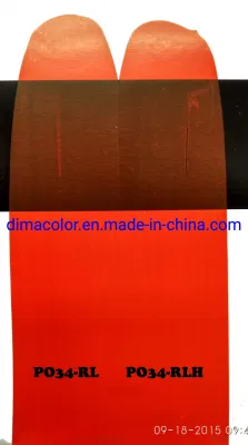 Revestimiento de pintura de pigmento de plástico naranja 34 (naranja) RLH permanente