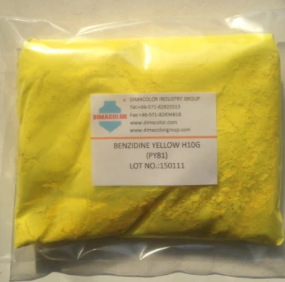 La bencidina pigmento amarillo 81 H8g opaco para la pintura, revestimientos, tintas, plástico