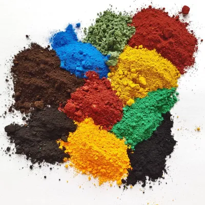 Varios colores óxido de hierro rojo/naranja/amarillo/verde/azul/violeta pigmentos inorgánicos CAS 1332-37-2