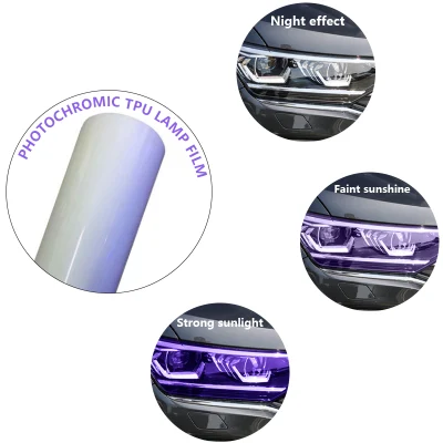 Película de los faros Cambio de color Anti-Scratch Heat Repair Protección de alta claridad Película para las luces de coche 30cm*15m