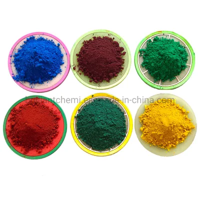 Materia Prima Industrial Azul Negro Rojo Amarillo Verde óxido de hierro de pigmentos para pinturas cerámica
