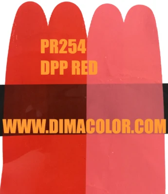Pigmento Rojo Rojo Dpp 254-D20 para la tinta de base de agua Revestimiento en polvo de plástico