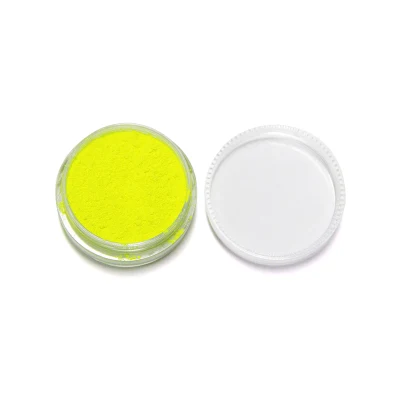 Polvo de pigmento fluorescente amarillo de limón orgánico, pigmento fluorescente de resina