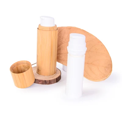 100ml 120ml 150ml 200ml 250ml tóner cosmético ecológico de lujo Crema Shampoo Bambú bomba de loción de plástico