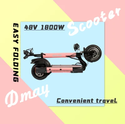 Dokma D-mayo de 10 pulgadas de 2 ruedas plegable Fast Electric scooter de 48V 860W / 48V1800W motor dc sin escobillas Self-Balancing off road Scooter eléctrico