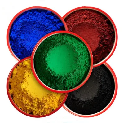  Óxido de hierro sintético de colores Rojo Amarillo pigmento negro para hormigón Pavimentación