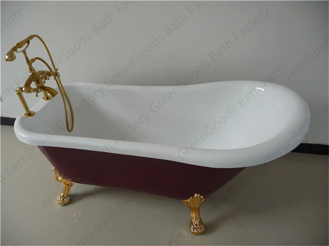 Italy France England Soaking Tub Acrylic Small Claw Foot Bathtub