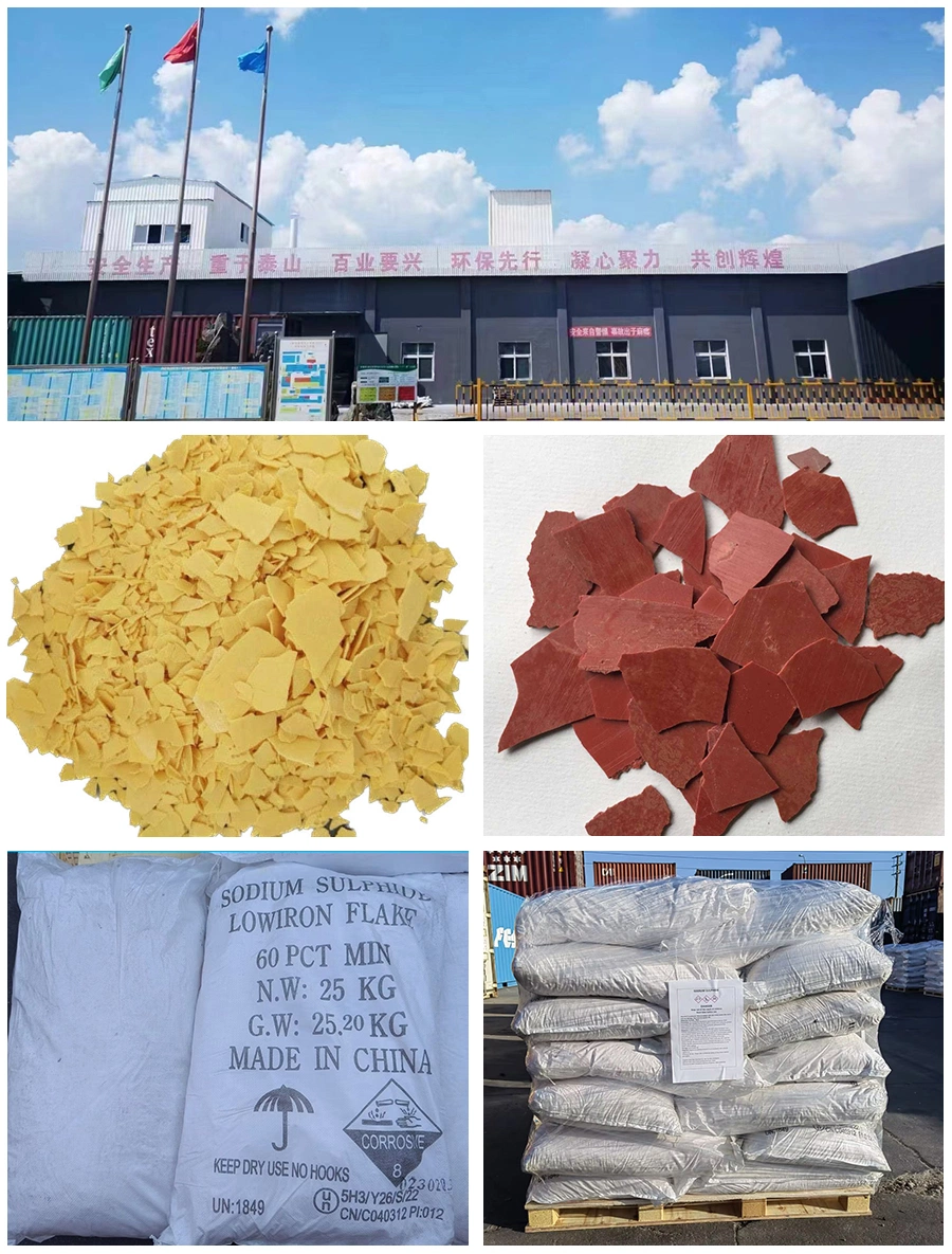 High Quality Sodium Sulfide 60%Min Yellow/Red Flakes for Leather Industry Chemical Material