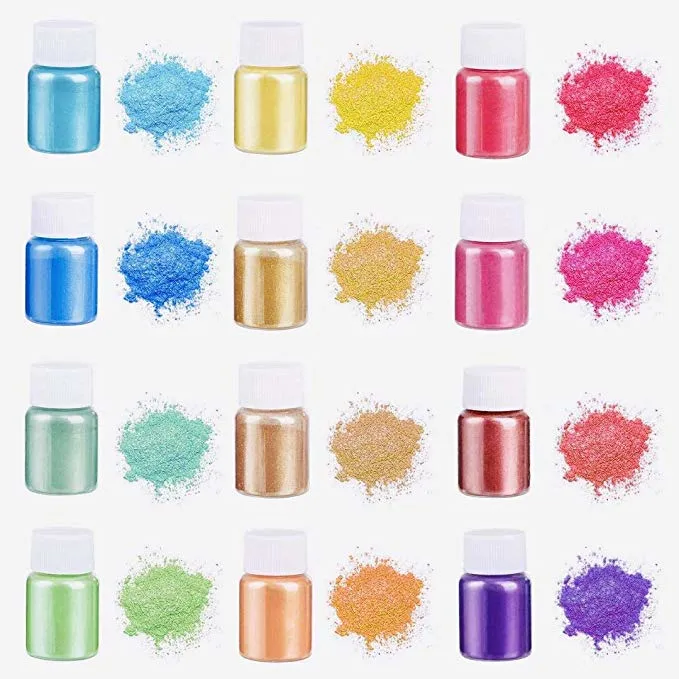 CNMI Mica Powder 24 colors Natural bulk pearlescent pigment colorful for Soap Making