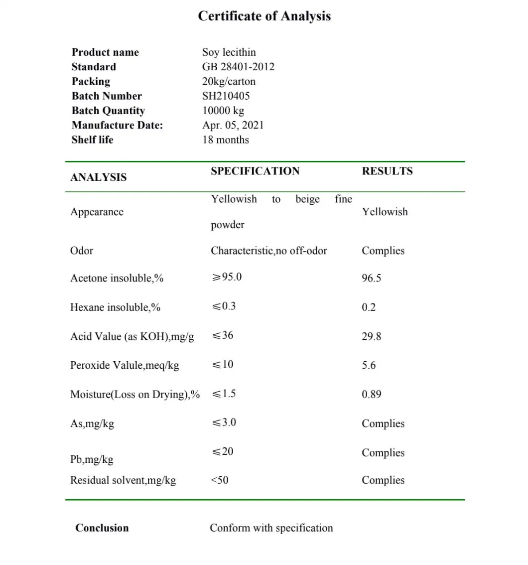 Soybean Extract Natural Non-GMO Soy Lecithin Powder Phospholipid