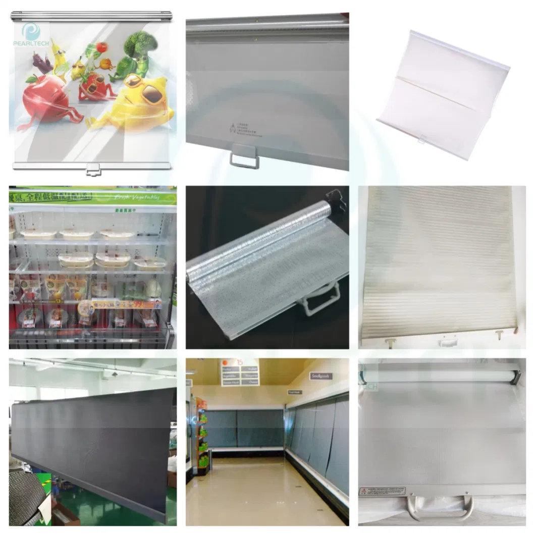 Breathable Freezer Shades Aluminum Night Chiller Blinds for Commercial Fridge