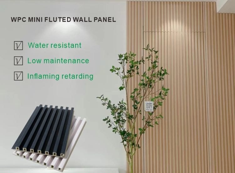 Factory WPC Wall Decor Interior PVC Wooden Fluted Slat