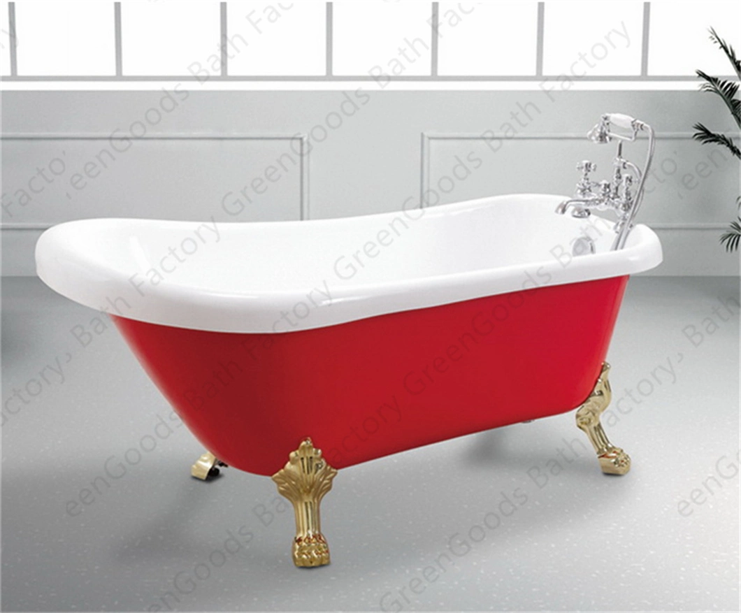 Italy France England Soaking Tub Acrylic Small Claw Foot Bathtub