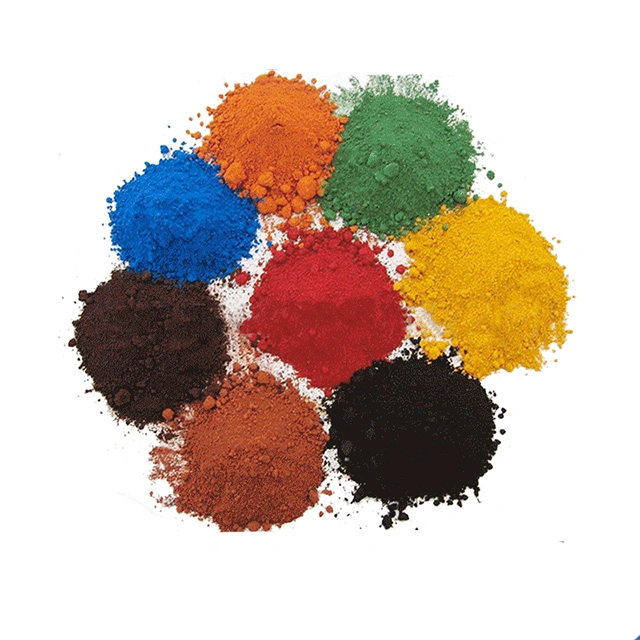 Industry Grade Raw Material Red Black Blue Yellow Green Pigment Iron Oxide for Paints Ceramics