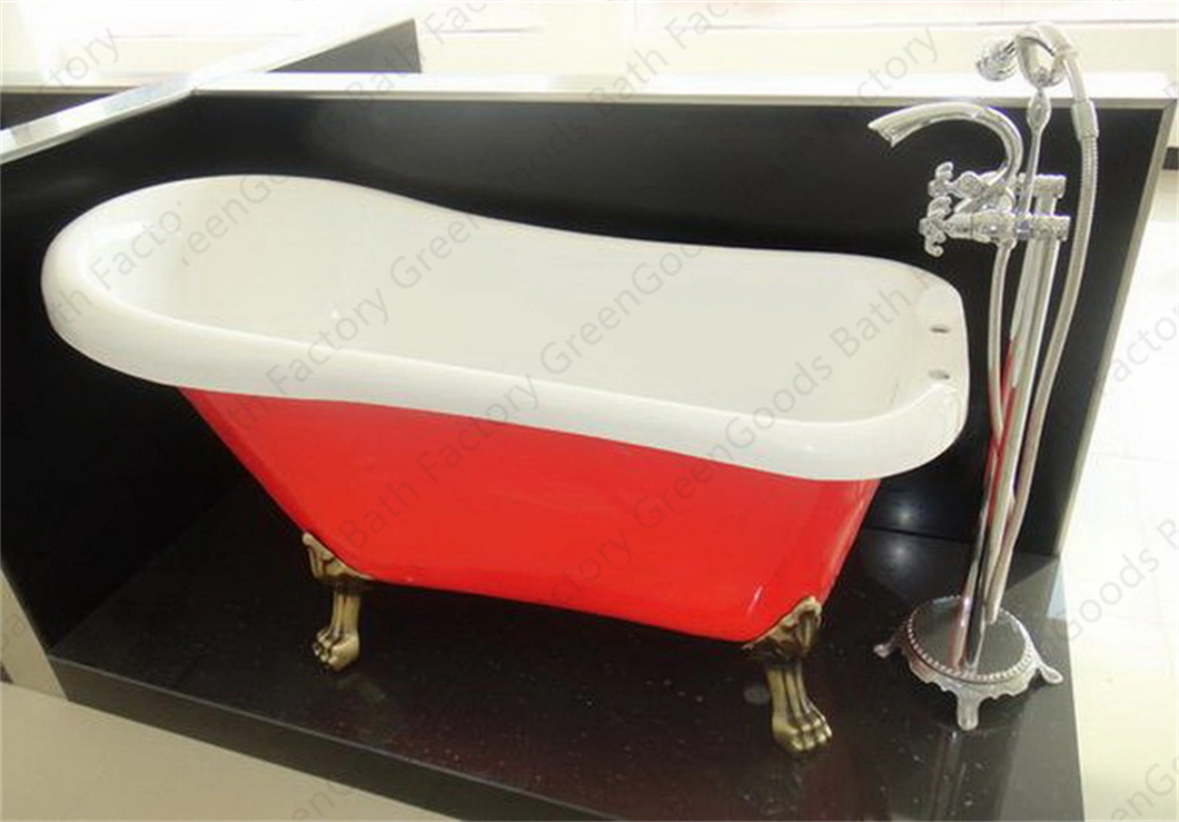 Italy France England Soaking Tub Acrylic Small Claw Foot Bathtub