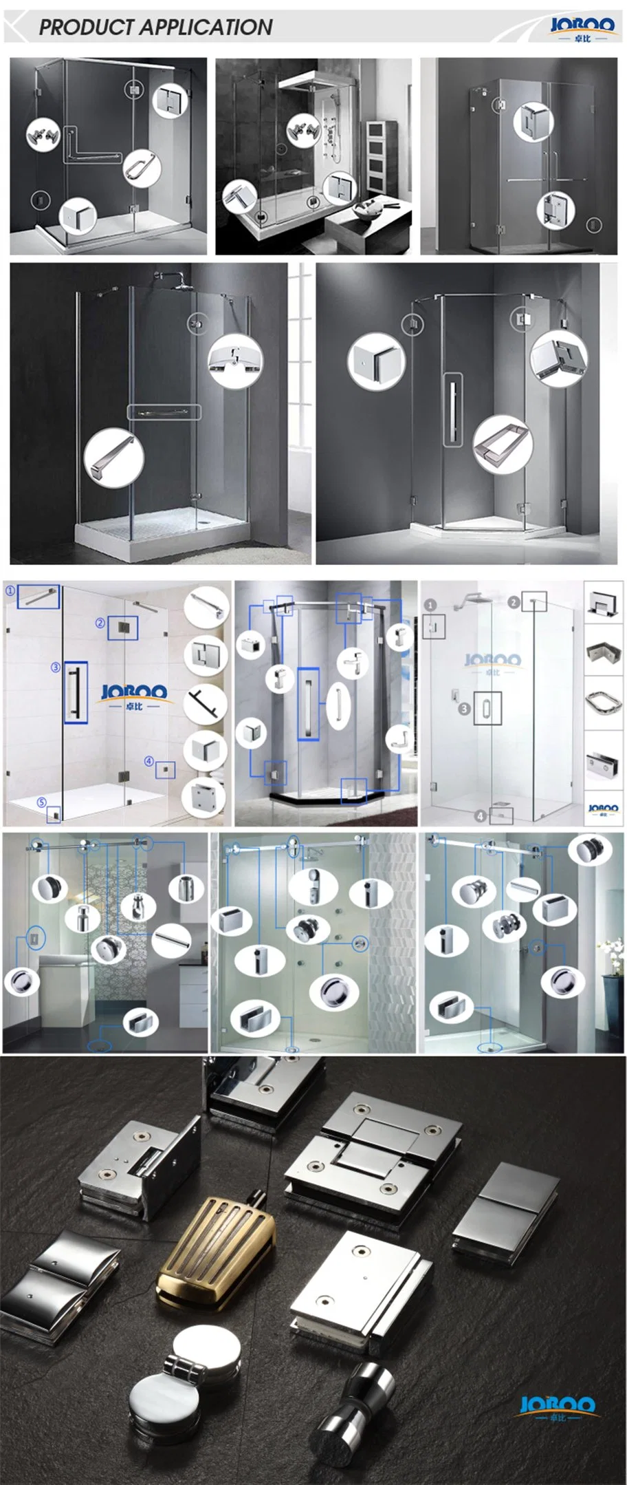 Glass Fittings Glass Shower Door Connector