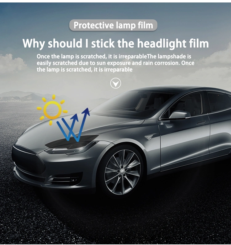 Light Black Ppf Color Tint Car Light Film Headlight Protection Film