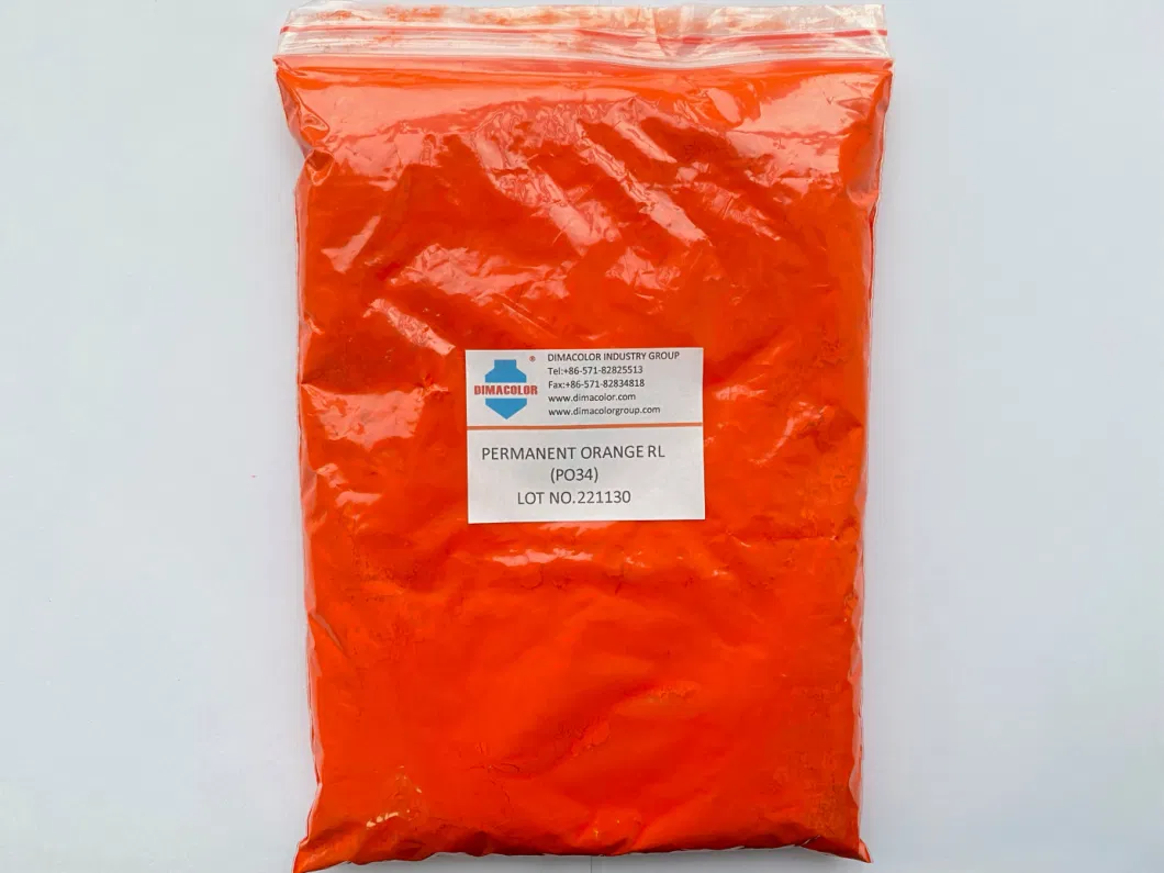 General Use Ink Paint Textile Printing Pigment Permanent Orange Rl Po34