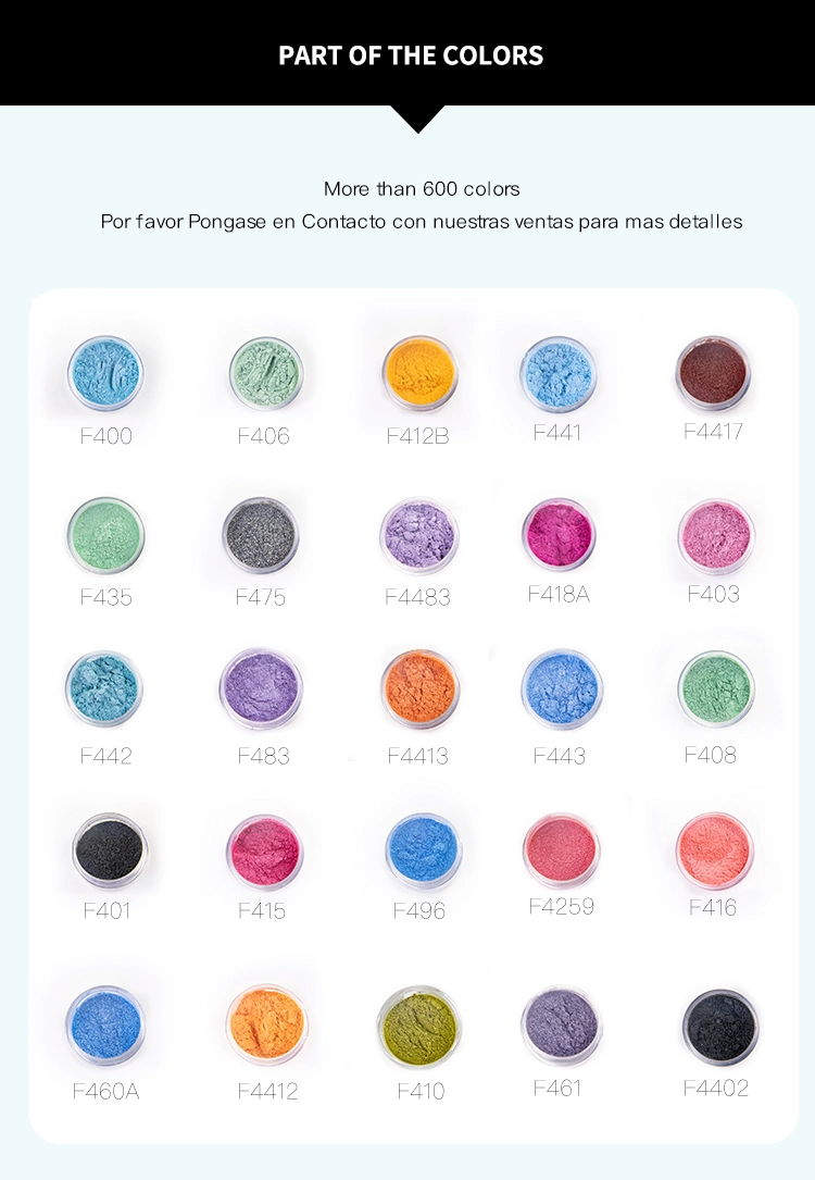 ColourfulI Mica Powder Natural Powder Pigments Cosmetic Grade and Epoxy Resin Dye Lipgloss Resin 24colors