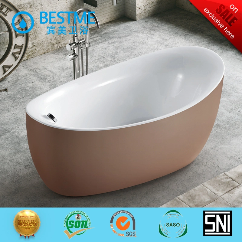 Modern Red Color Independent Simple Art Colorful Bathtub for Adult (BT-Y2536H)
