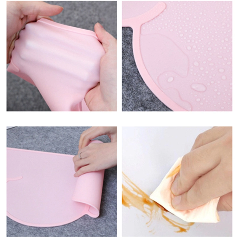Factory Stock Portable High Temperature Resistance Baby Silicone Coloring Placemat
