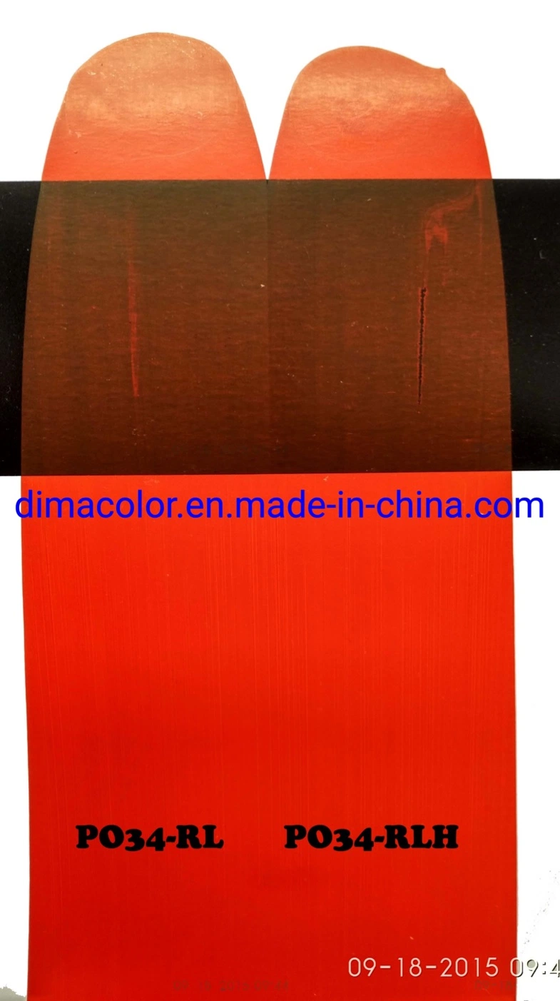 General Use Ink Paint Textile Printing Pigment Permanent Orange Rl Po34