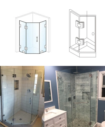 Frameless Shower Hardware Shower Hinge