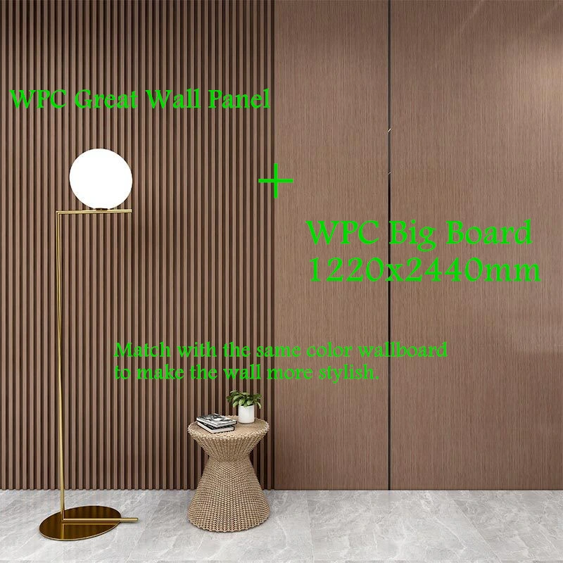 Factory Price WPC Groove Ceiling Panel Seamless Wood Plastic Fluted Panelling for Sittingroom and Bedroom Wall Covering