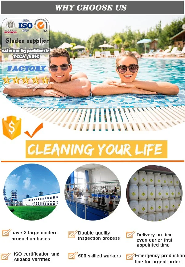Swimming Pool Disinfection 70% Granular Bleaching Powder Calcium Hypochlorite