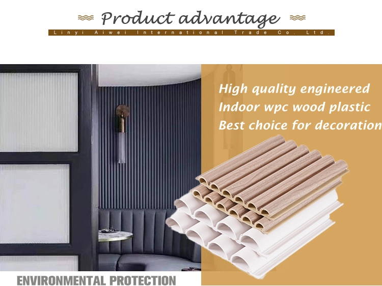 Customized Color Wood PVC Composite Hollow Great Wall WPC Wall Panel