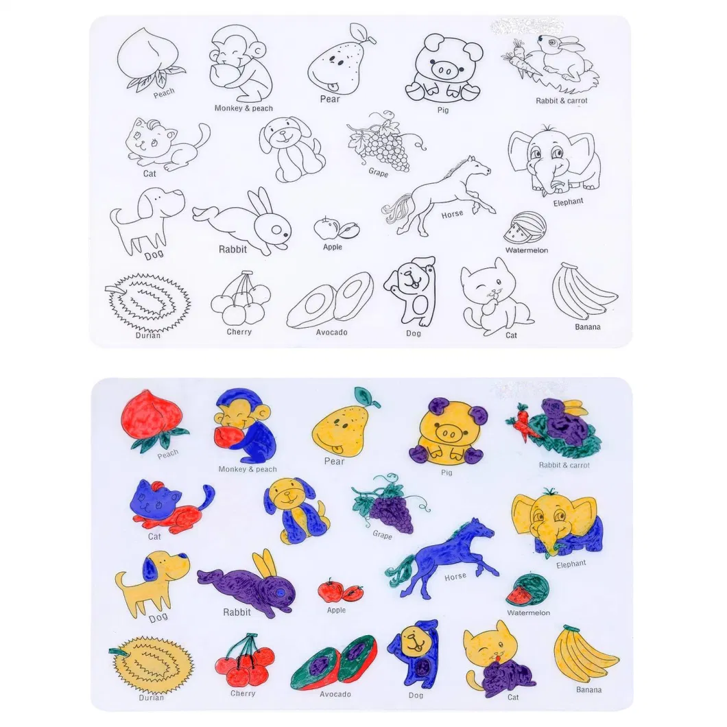 Silicone Kids Placemats Coloring Doodle Fun Placemat Silicone Table Mat for Kids Drawing Painting