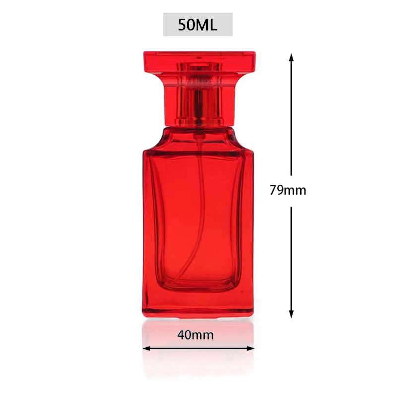 Factory Custom Perfume Bottle 50ml Luxury Black Perfume Glass Bottle with Box