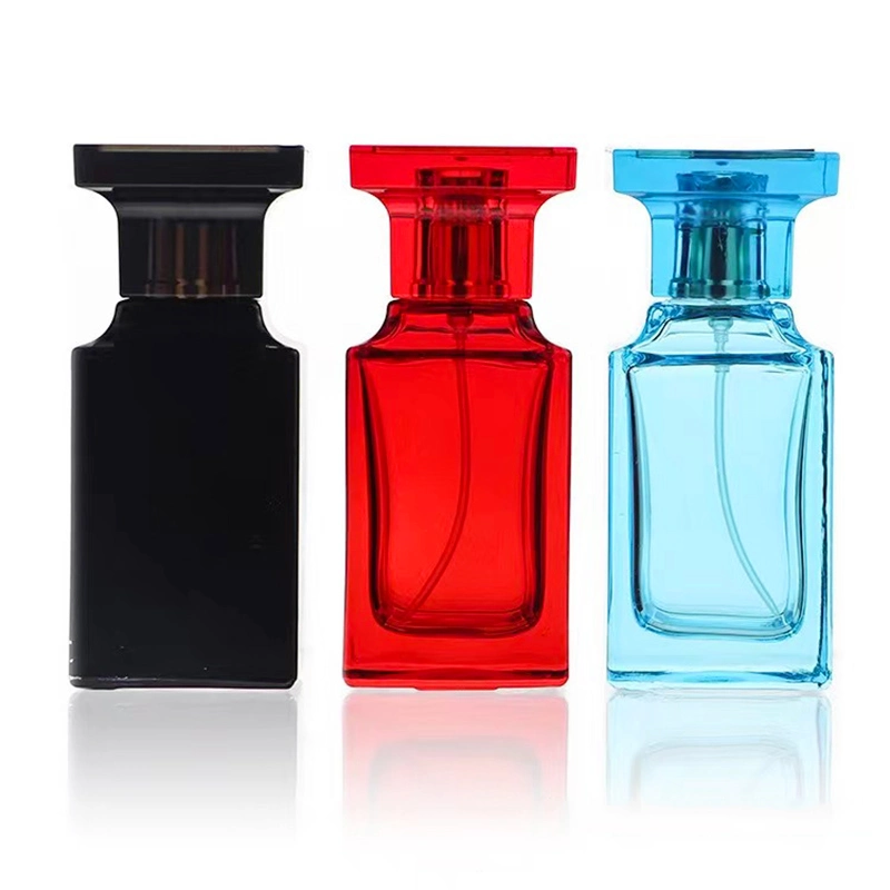 Factory Custom Perfume Bottle 50ml Luxury Black Perfume Glass Bottle with Box