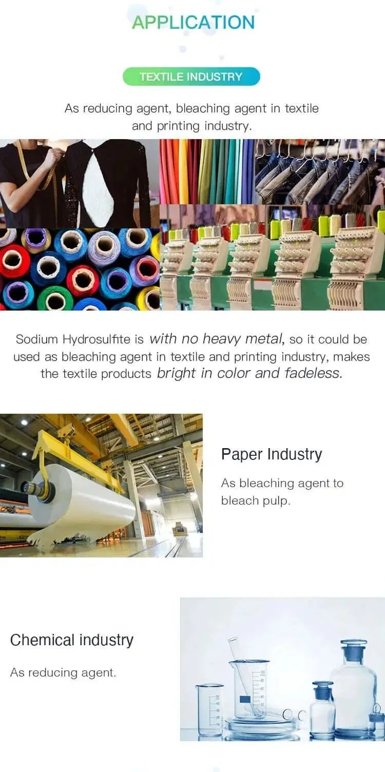 Textile Grade Sodium Hydrosulfite CAS 7775-14-6 Hot Sale