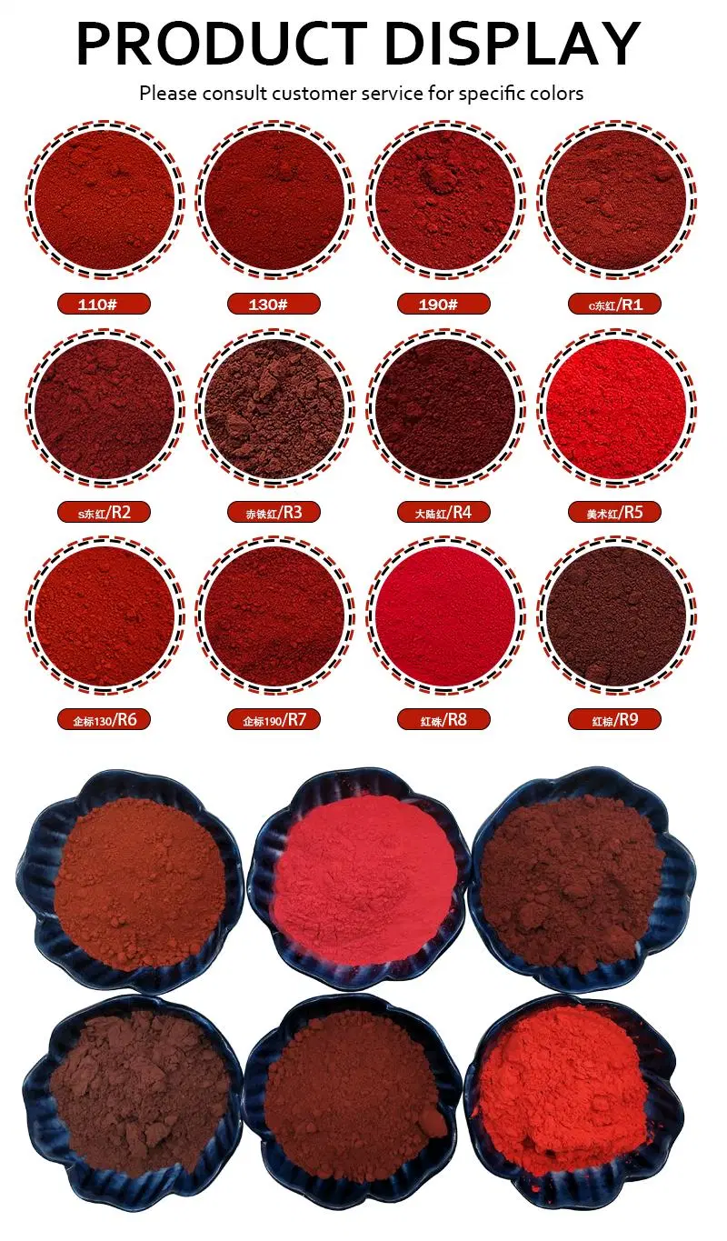 Red Iron Oxide Pigment Colorant Paving Bricks Fe2o3 Inorganic Pigment Construction Coating Grade Pigment