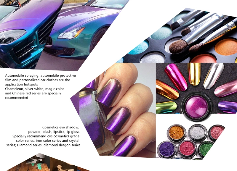 Super Purple Violet Natural Iron Oxide Interference 10-60um Pearlescent Pigment for Auto Paint