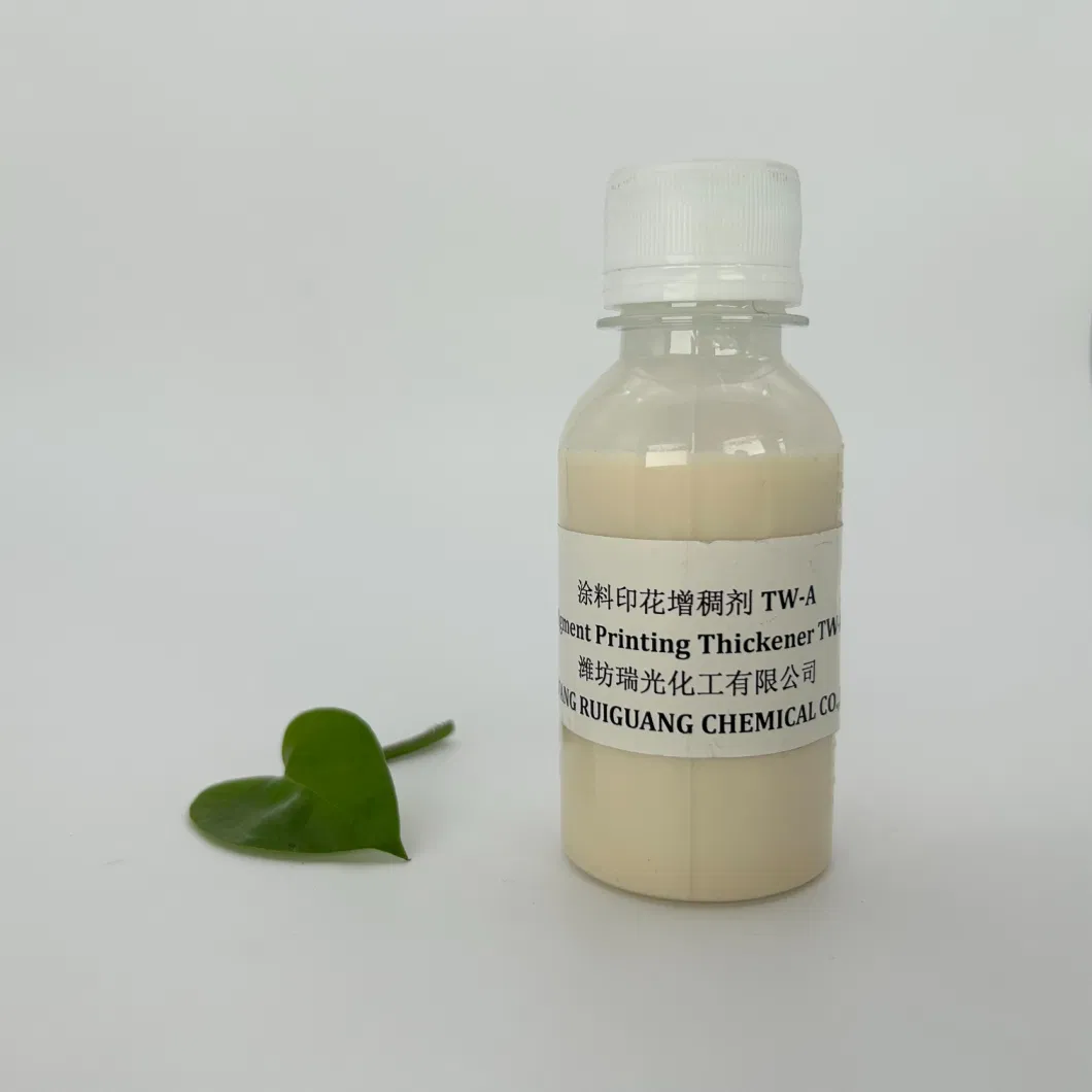 Textile Auxiliary Acrylic Polymer Synthetic Pigment Printing Thickener Rg-Rwa180 Factory