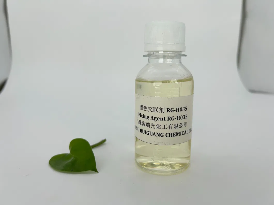 Textile Auxiliary Dyeing and Printing Cross-Linking Formaldehyde-Free Fixer/Fixing Agent Rg-H035 for Polyester Cotton Blend Fabric Finishing Agent