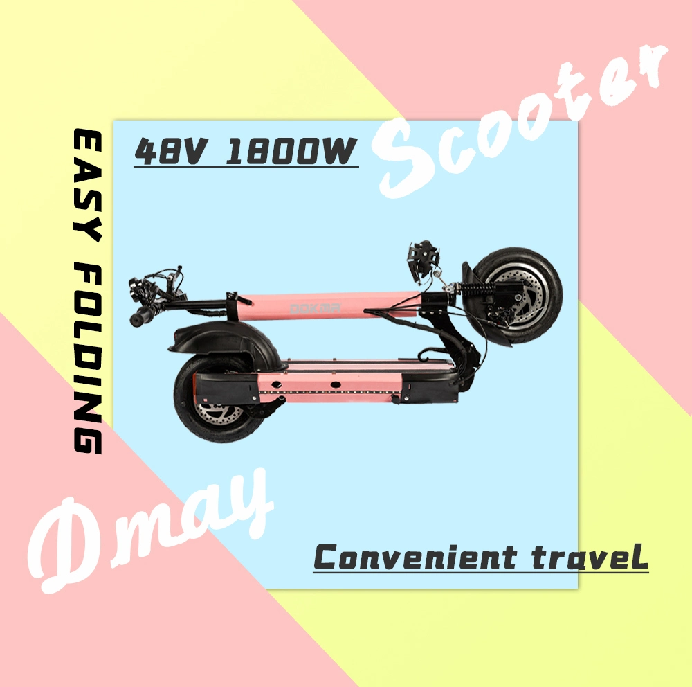 Dokma D-May 10 Inch Foldable 2 Wheel Fast Electric Scooter for 48V 860W / 48V1800W Brushless DC Motor Self-Balancing off Road Electric Scooter