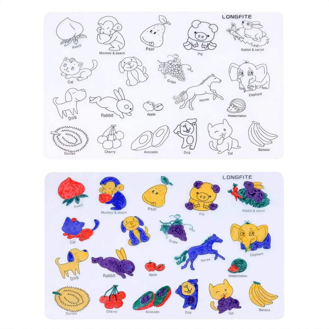 Foldable Silicone Coloring Doodle Pad Silicone Mats Rubber Mat