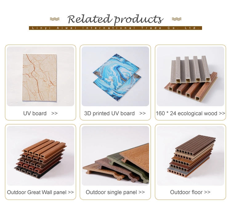 Customized Color Wood PVC Composite Hollow Great Wall WPC Wall Panel