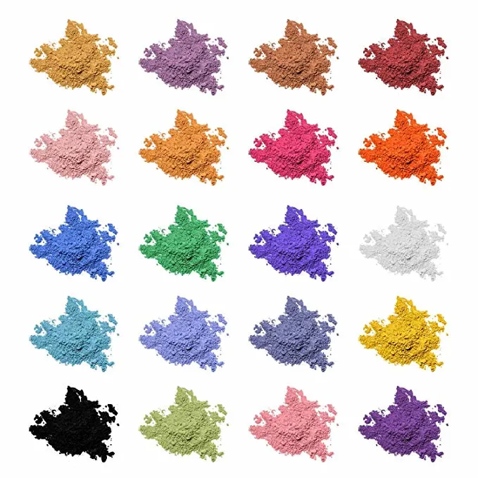 CNMI Mica Powder 24 colors Natural bulk pearlescent pigment colorful for Soap Making