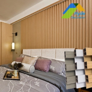 Factory Price WPC Groove Ceiling Panel Seamless Wood Plastic Fluted Panelling for Sittingroom and Bedroom Wall Covering