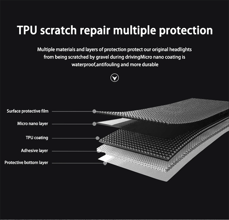 30cm*15m TPU Headlight Tint Automobile Tail Light LED Lamp Film TPU Paint Protection Film Ppf